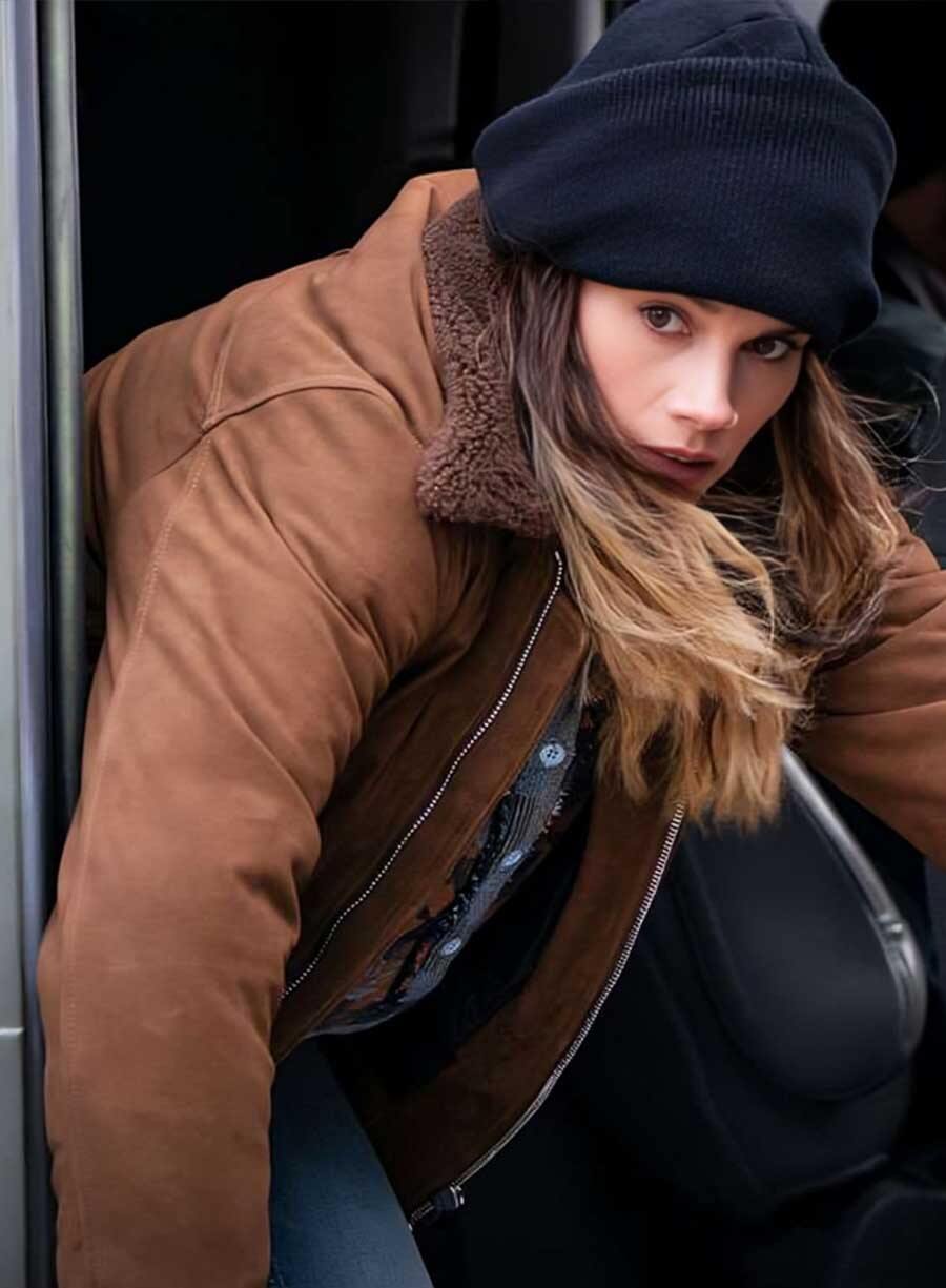 Maggie Bell FBI S07 Brown Shearling Jacket