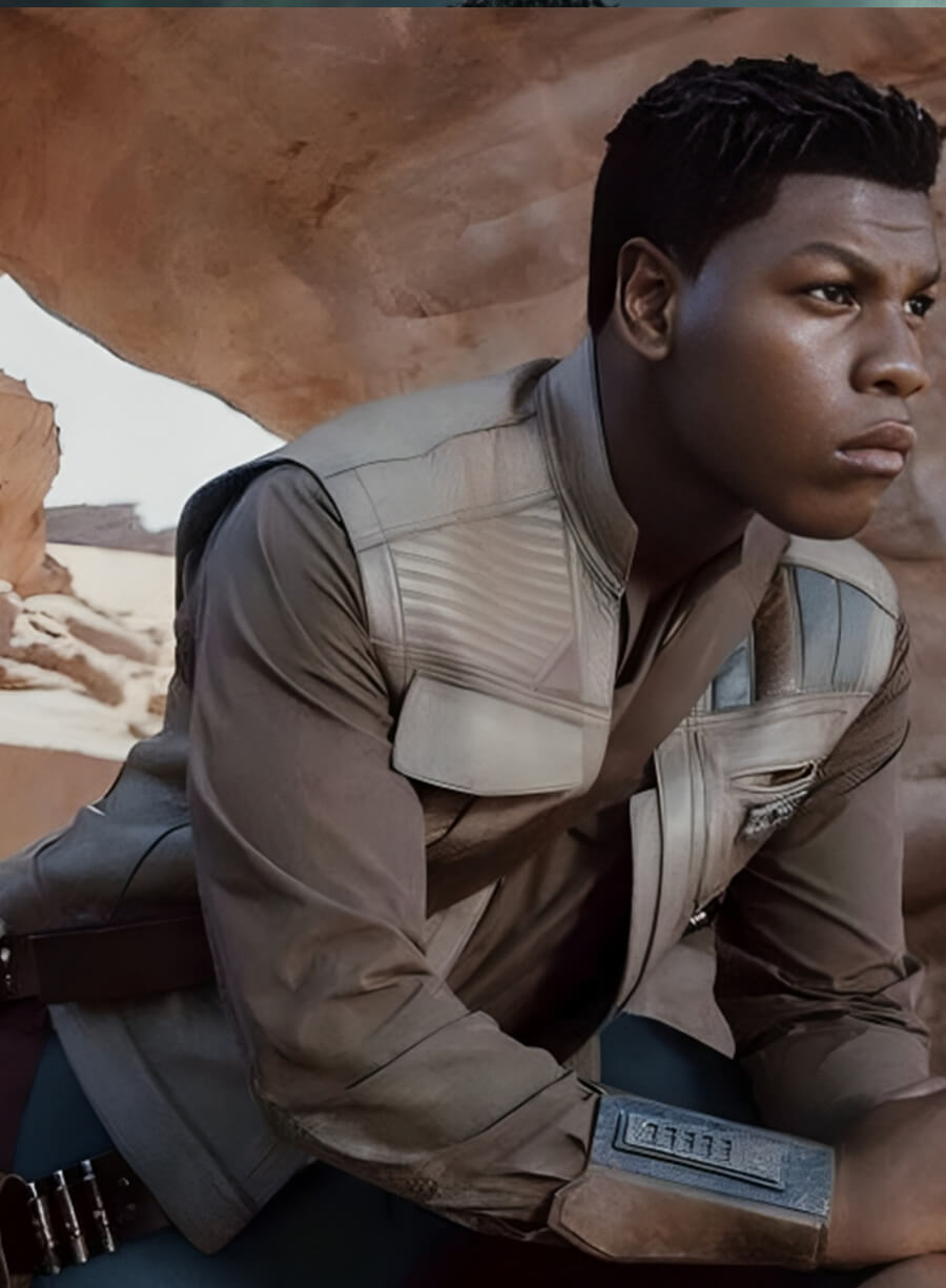 Finn John Boyega Star Wars: The Rise of Skywalker Leather Vest