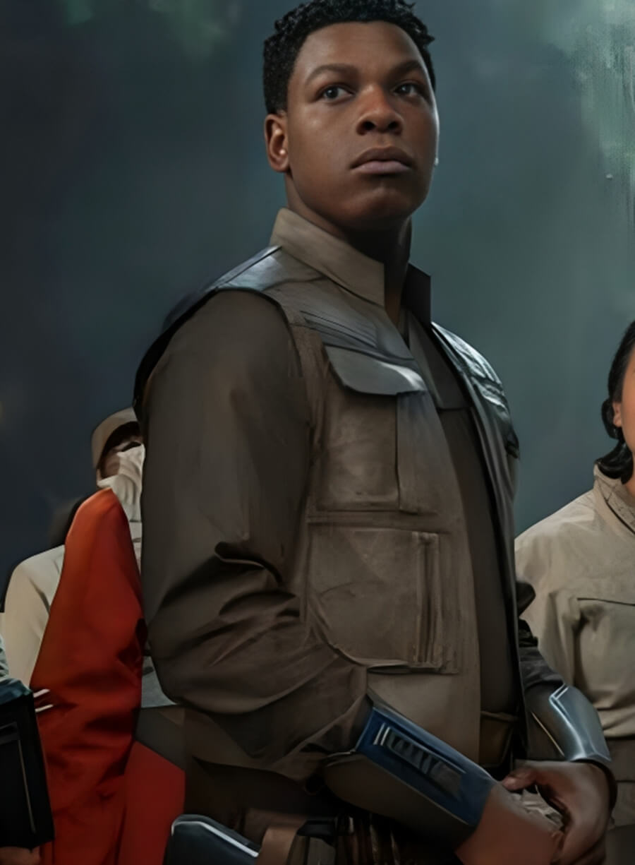 Finn John Boyega Star Wars: The Rise of Skywalker Leather Vest