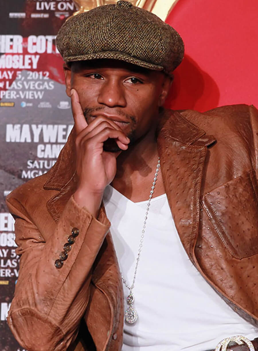 Floyd Mayweather Brown Leather Blazer