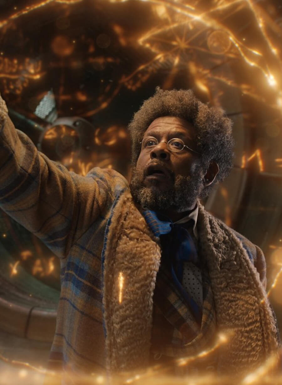 Forest Whitaker Jingle Jangle: A Christmas Journey Check Coat