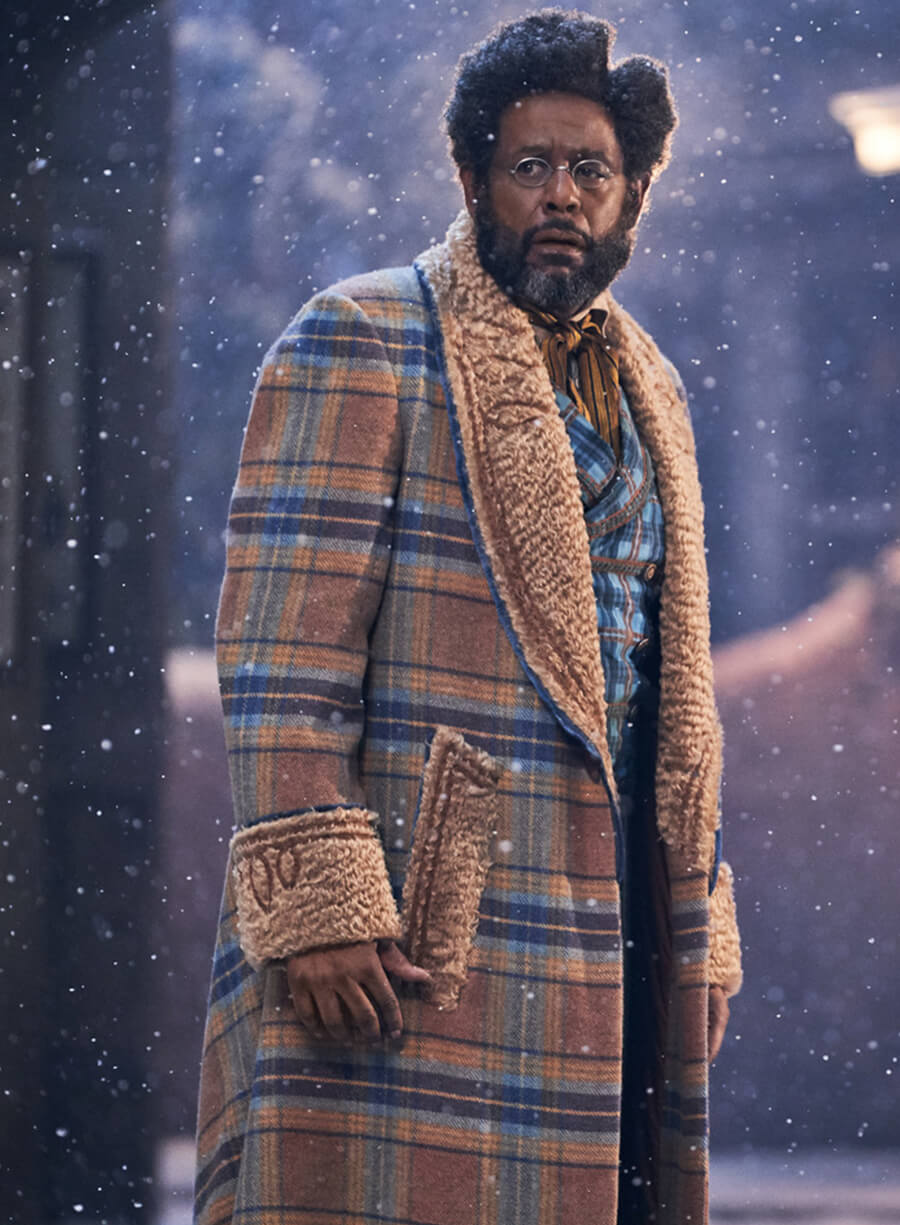 Forest Whitaker Jingle Jangle: A Christmas Journey Check Coat