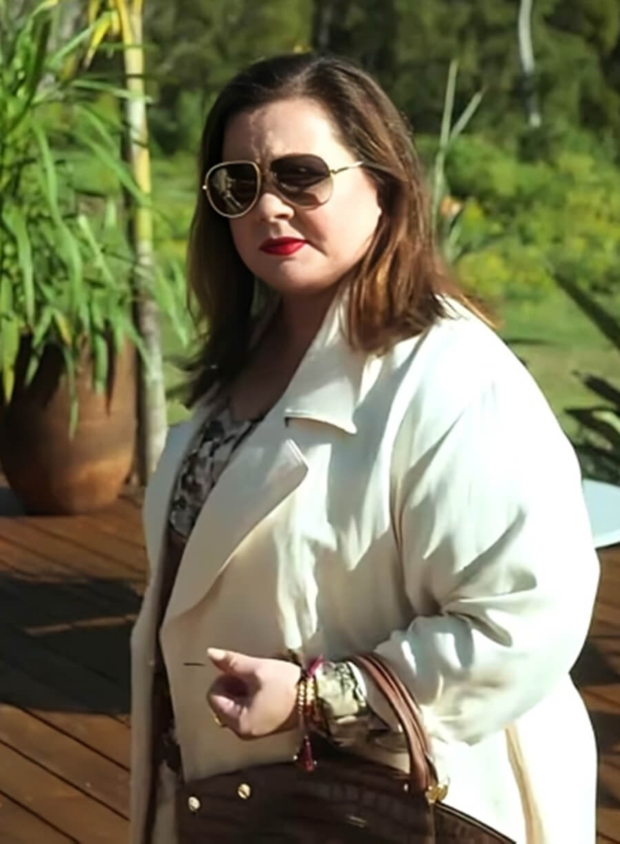 Frances Welty Nine Perfect Strangers White Wool Coat