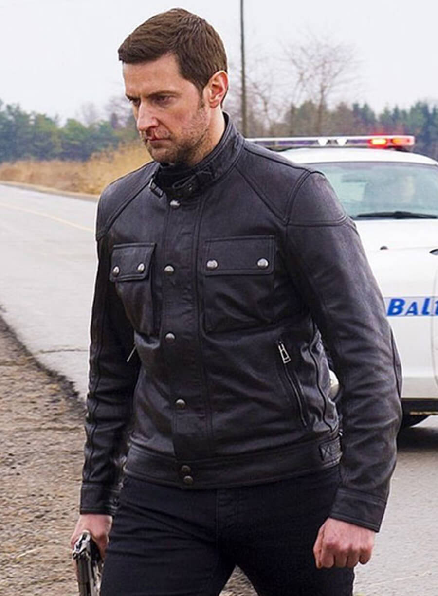 Francis Dolarhyde Hannibal Season 3 Black Leather Jacket