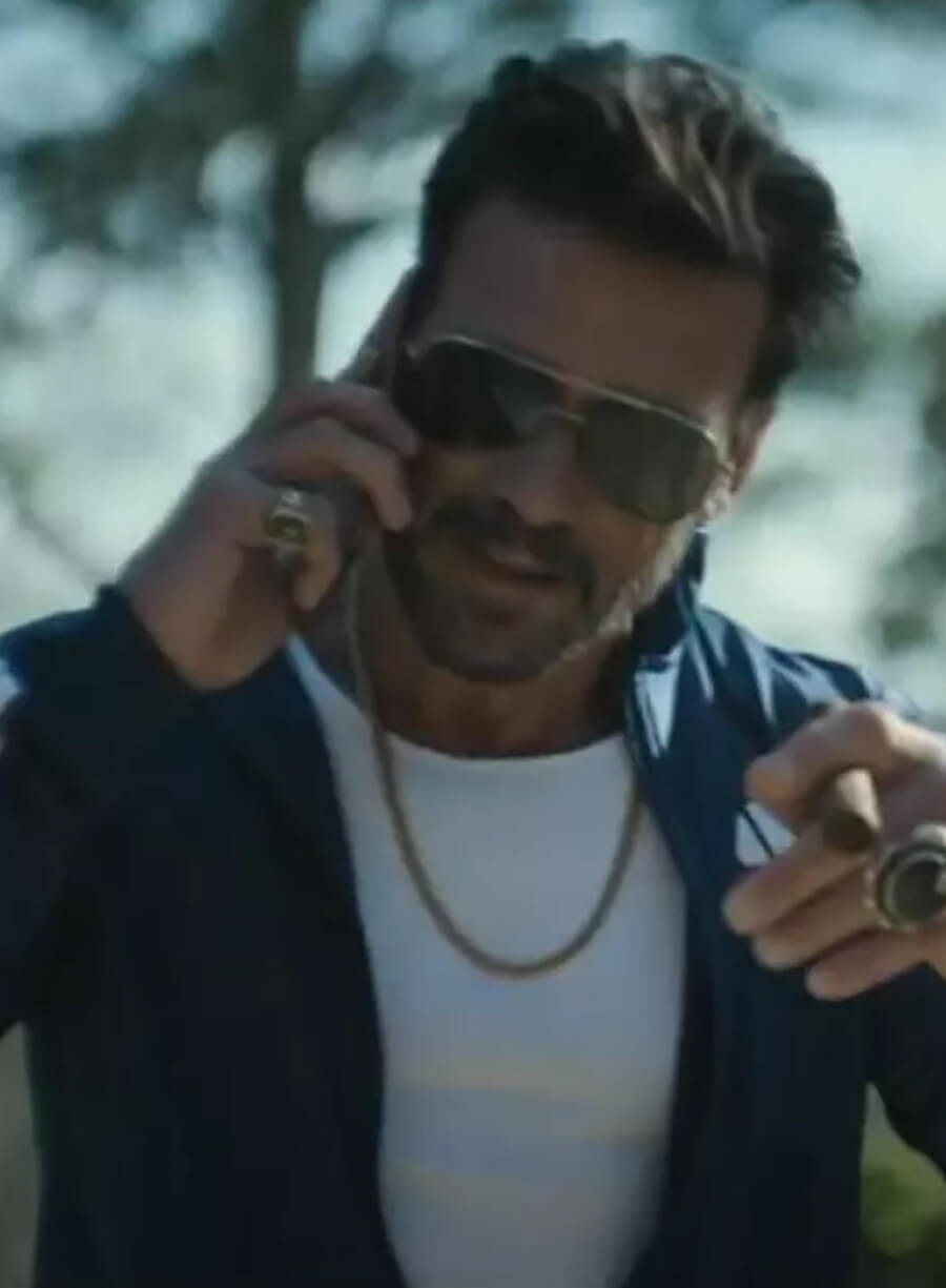 Frank Grillo Tulsa King Blue Track Jacket