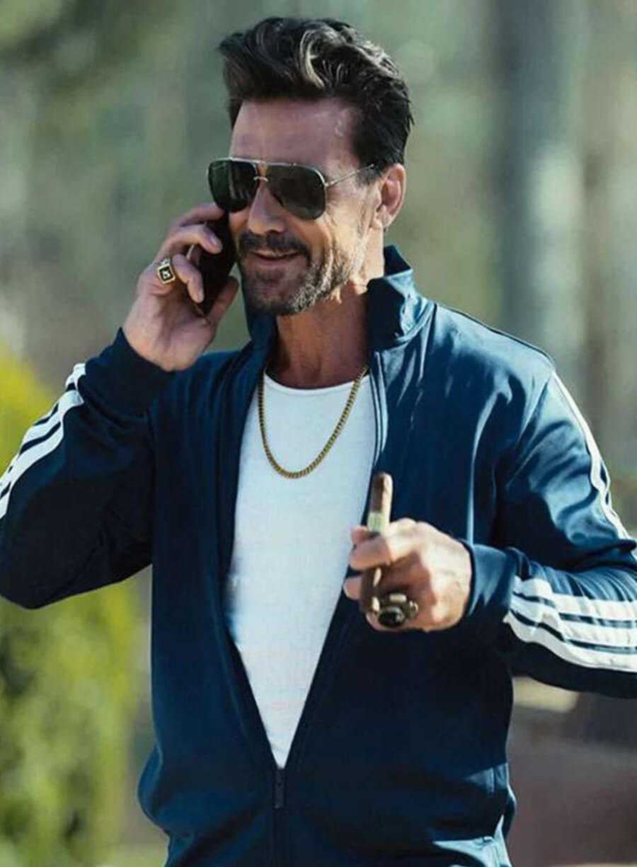 Frank Grillo Tulsa King Blue Track Jacket
