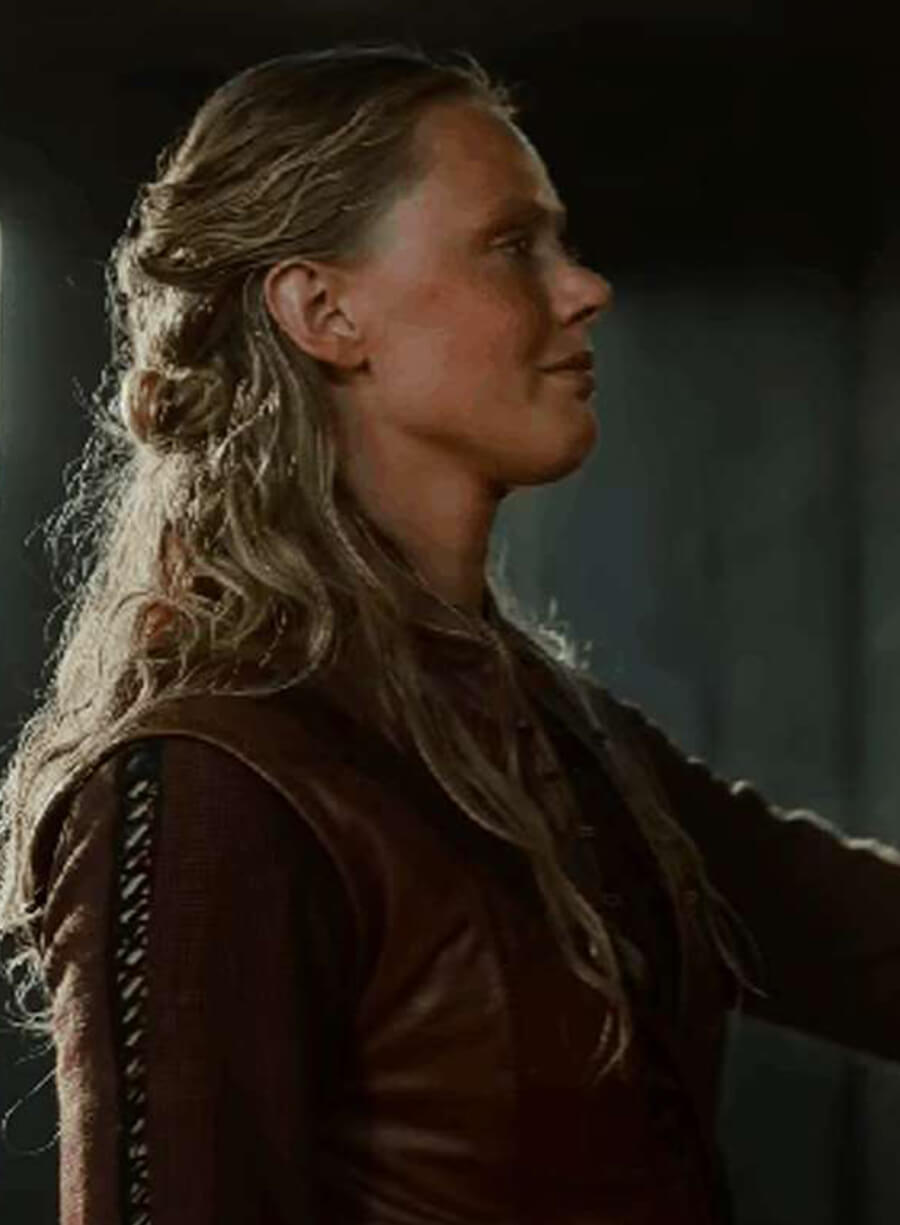Frida Gustavsson Vikings Valhalla Brown Leather Vest