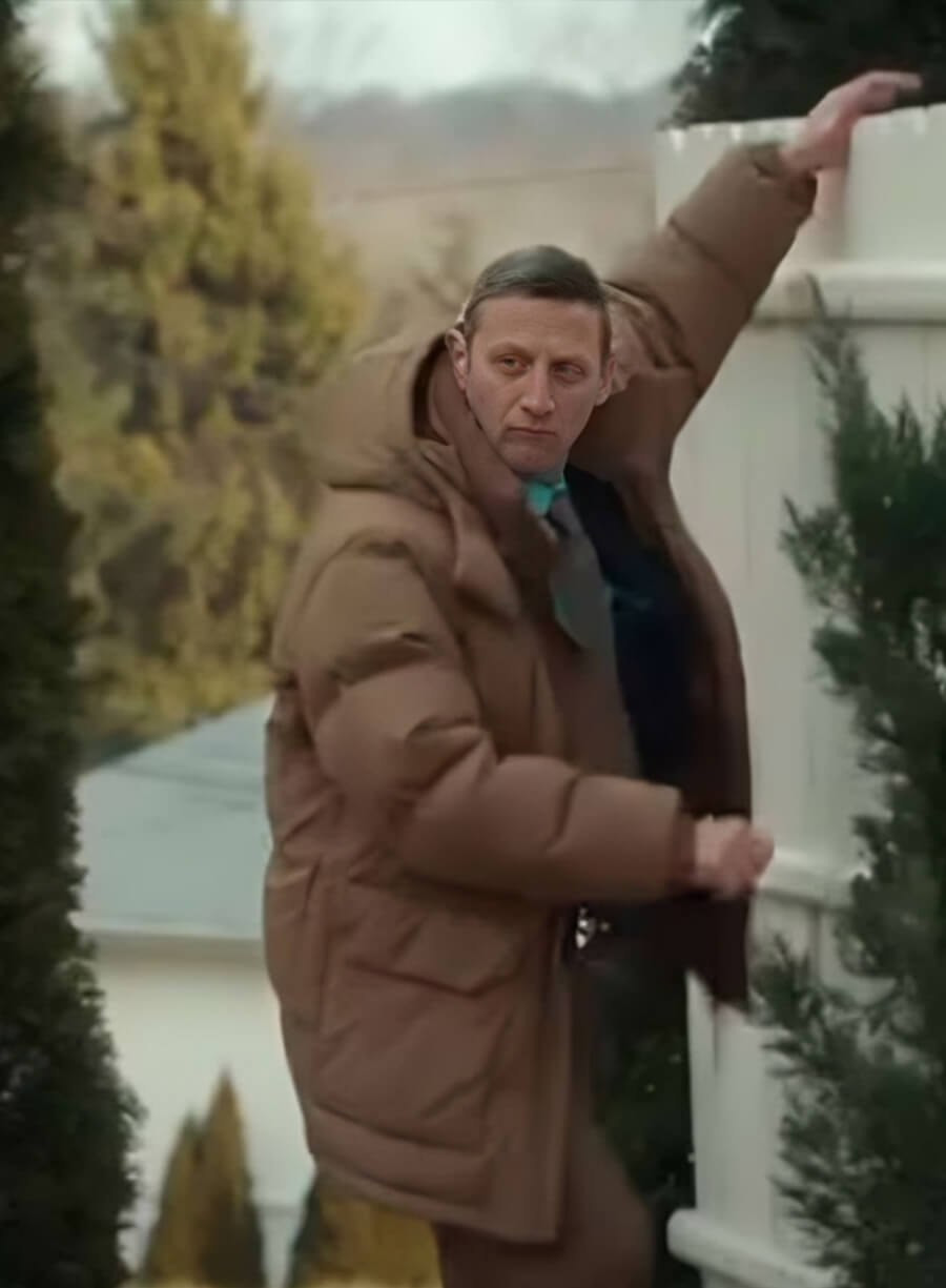 Friendship 2025 Tim Robinson Brown Puffer Jacket