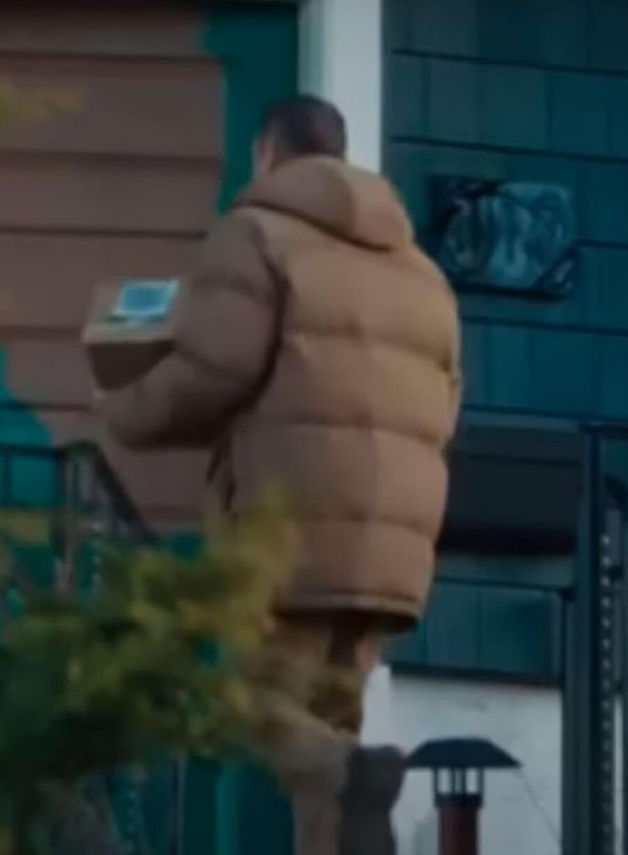 Friendship 2025 Tim Robinson Brown Puffer Jacket