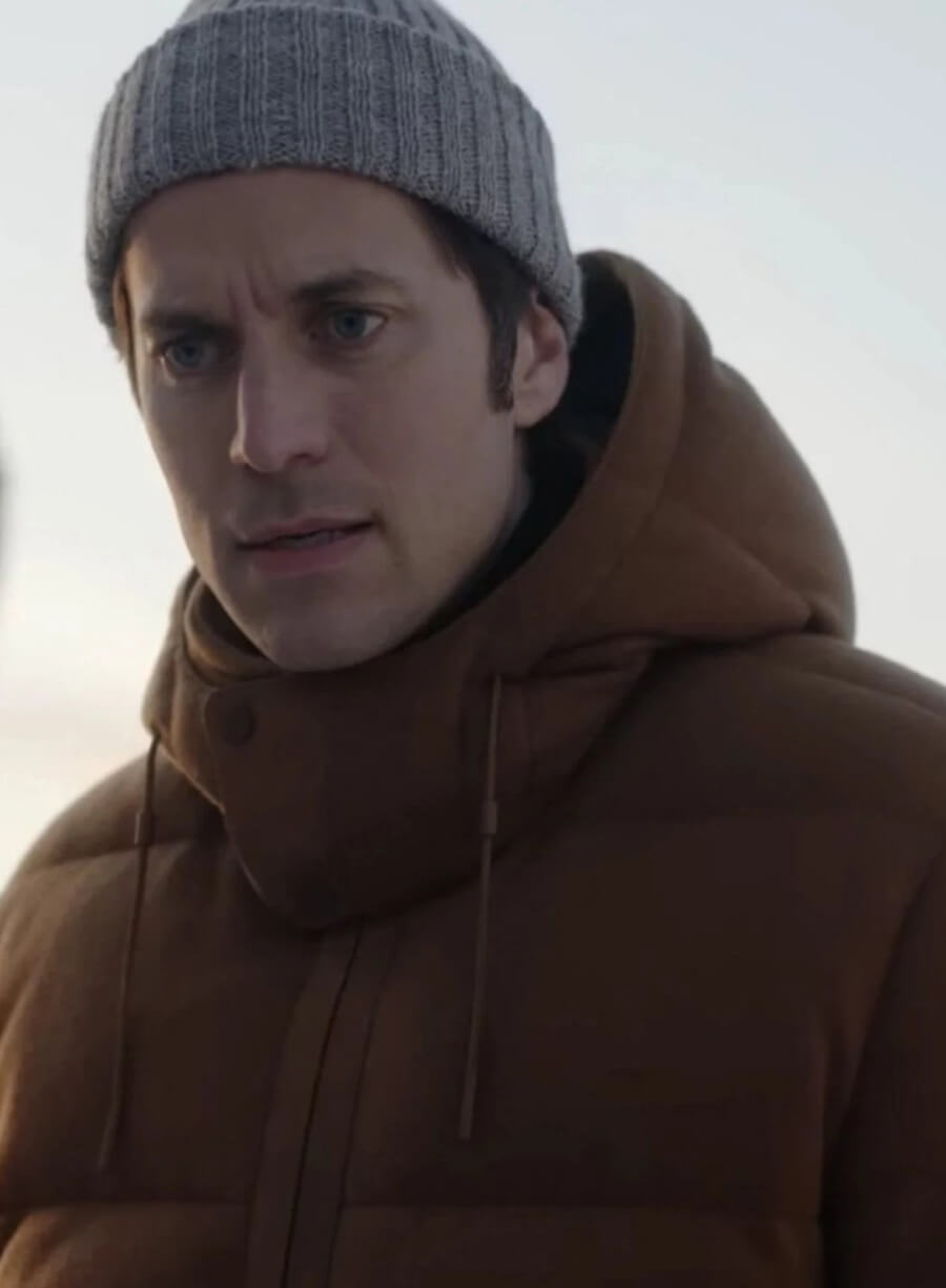 Gabriel Emily in Paris Season 4 Brown Puffer Jacket