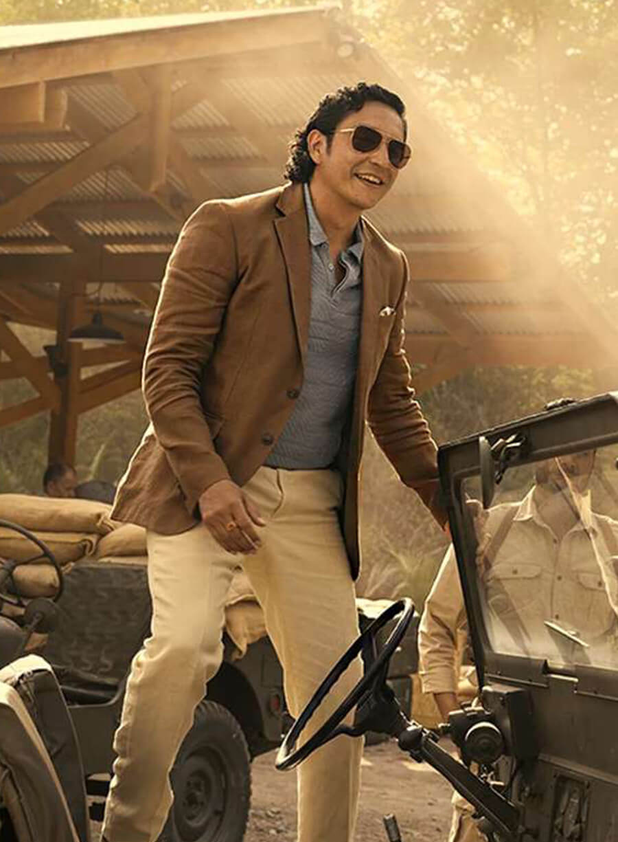 Gabriel Luna FUBAR 2023 Brown Blazer