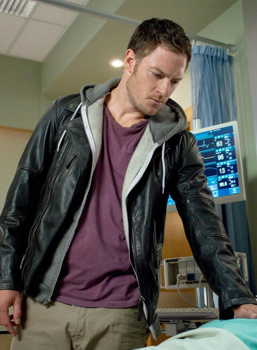 Gadreel Supernatural Black Biker Leather Jacket