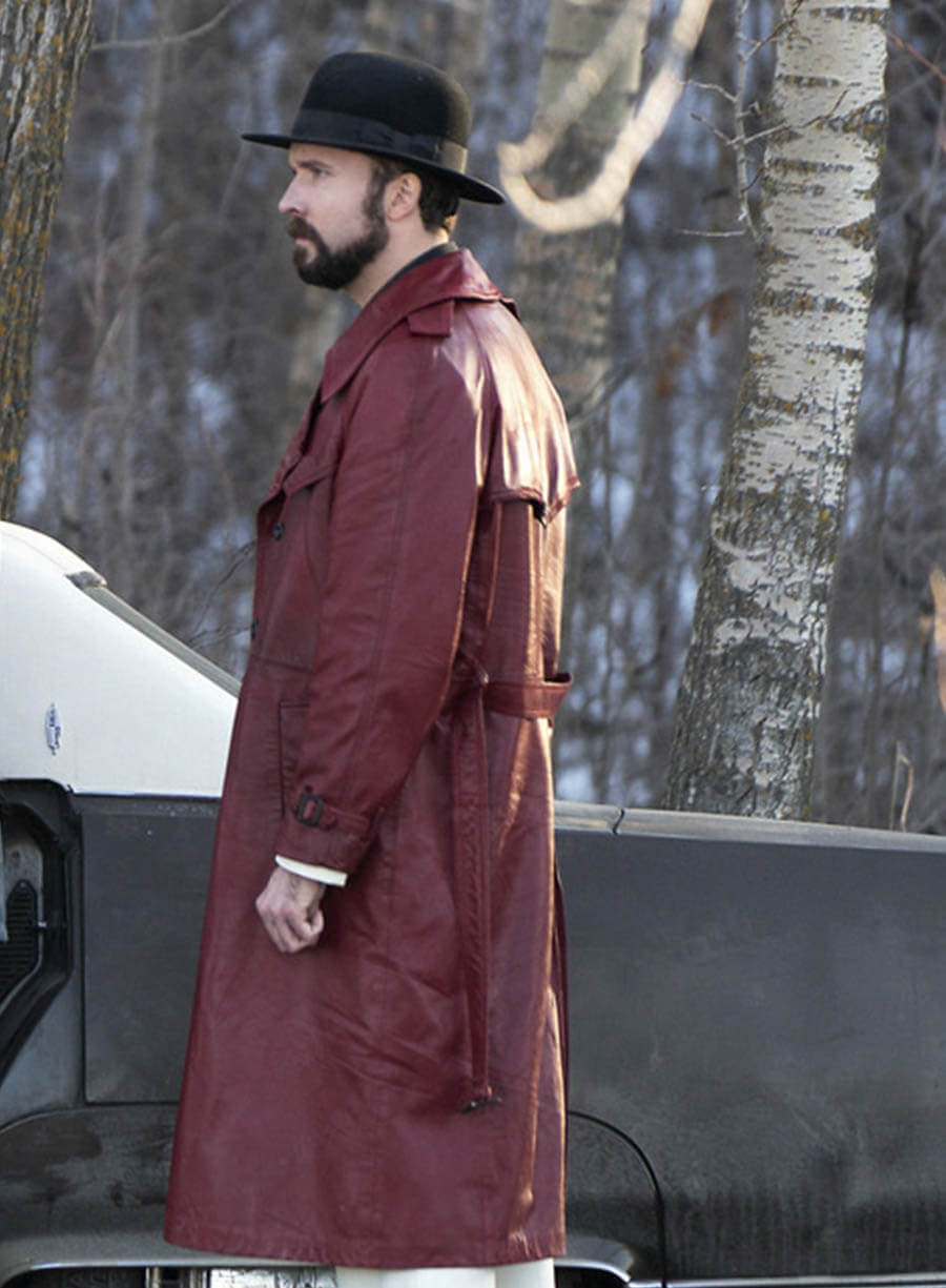 Gale Kitchen Fargo Burgundy Leather Coat