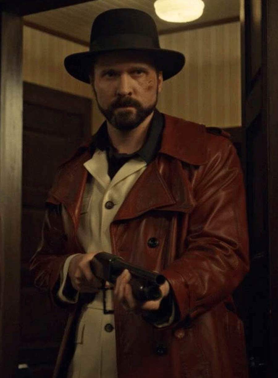 Gale Kitchen Fargo Burgundy Leather Coat