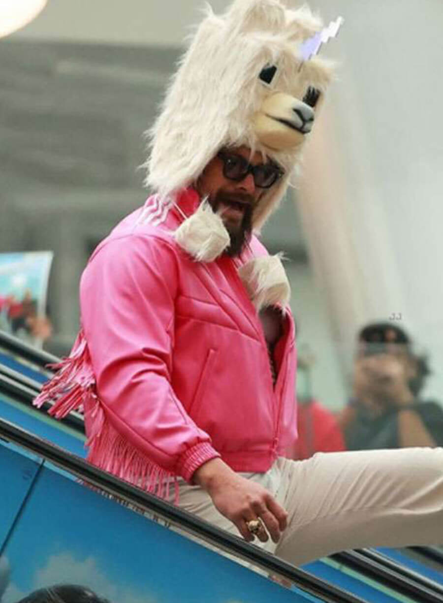 Garett Garrison A Minecraft Movie Pink Bomber Jacket