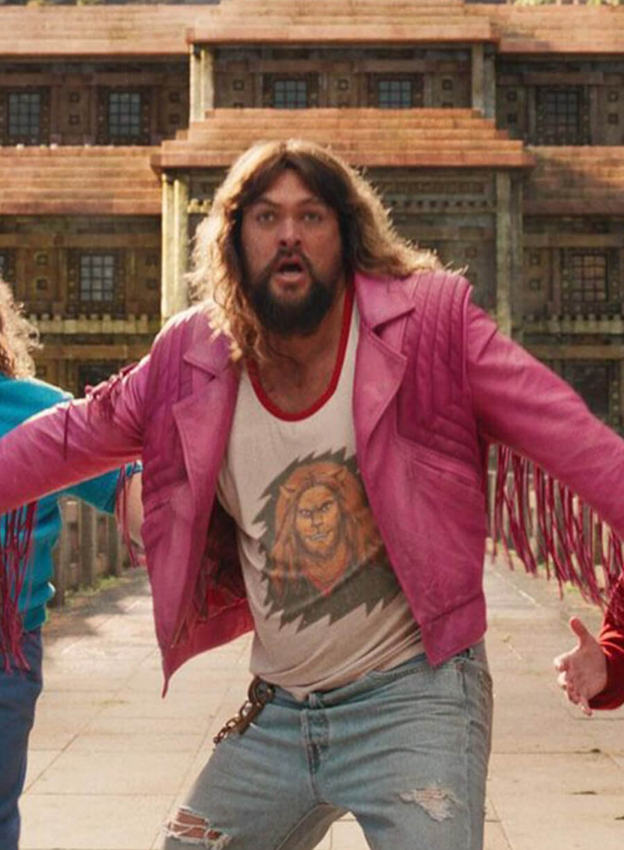 Garett Garrison A Minecraft Movie Pink Leather Jacket