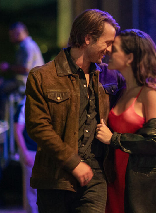 Gary Johnson Hit Man Brown Suede Leather Jacket