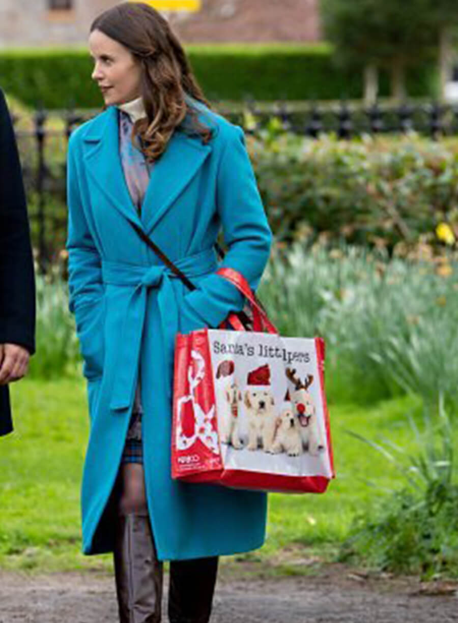 Georgia Bright Christmas in Notting Hill Blue Coat