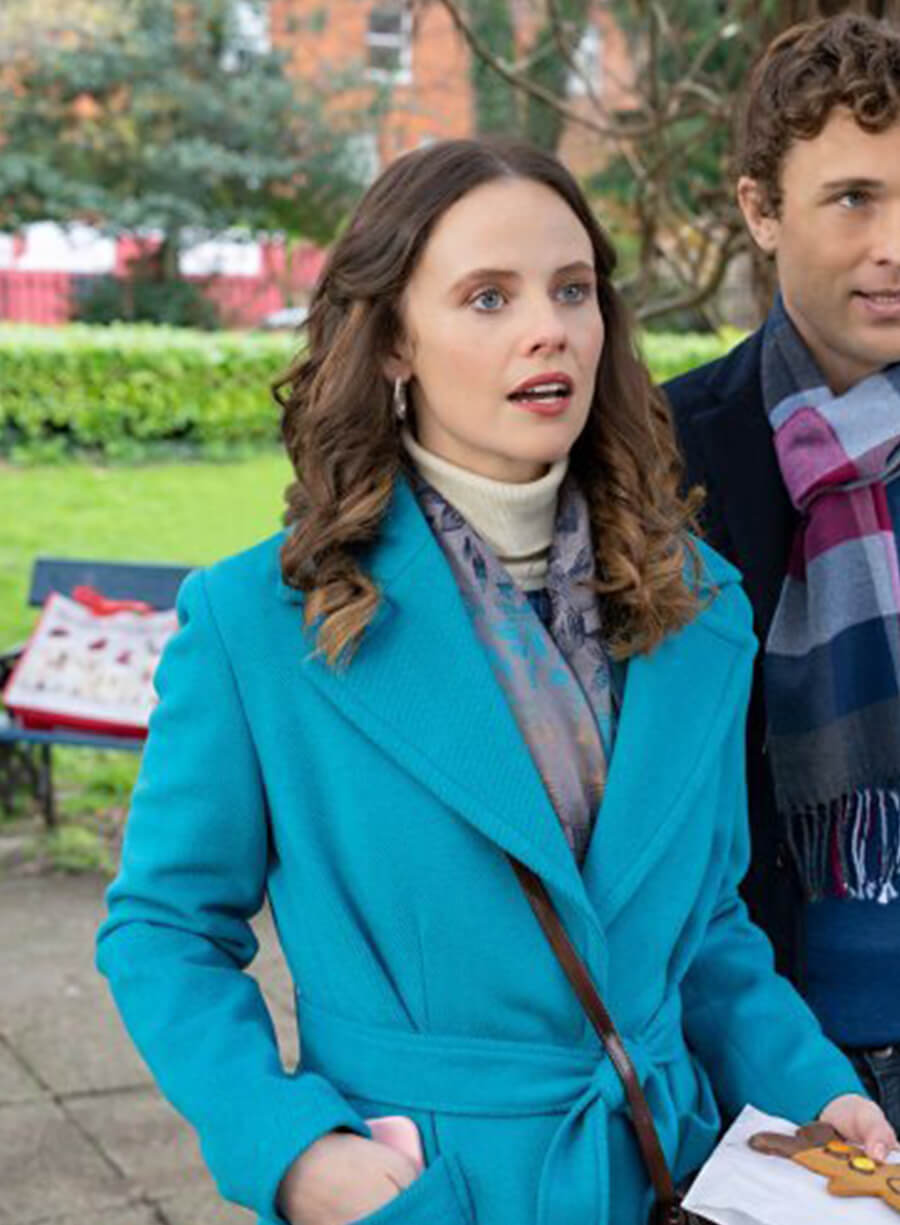 Georgia Bright Christmas in Notting Hill Blue Coat