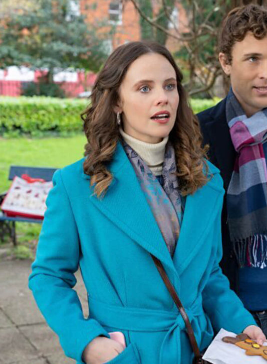 Georgia Bright Christmas in Notting Hill Blue Coat