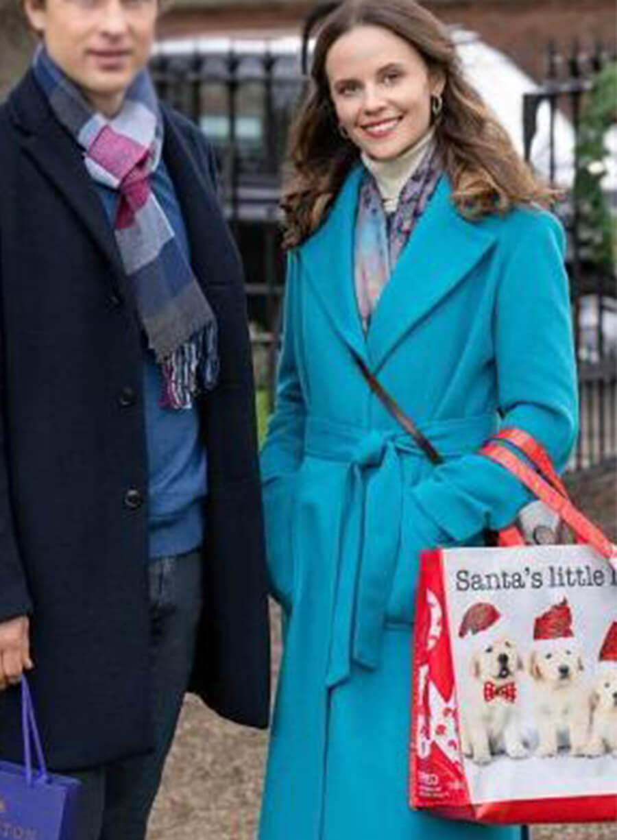 Georgia Bright Christmas in Notting Hill Blue Coat