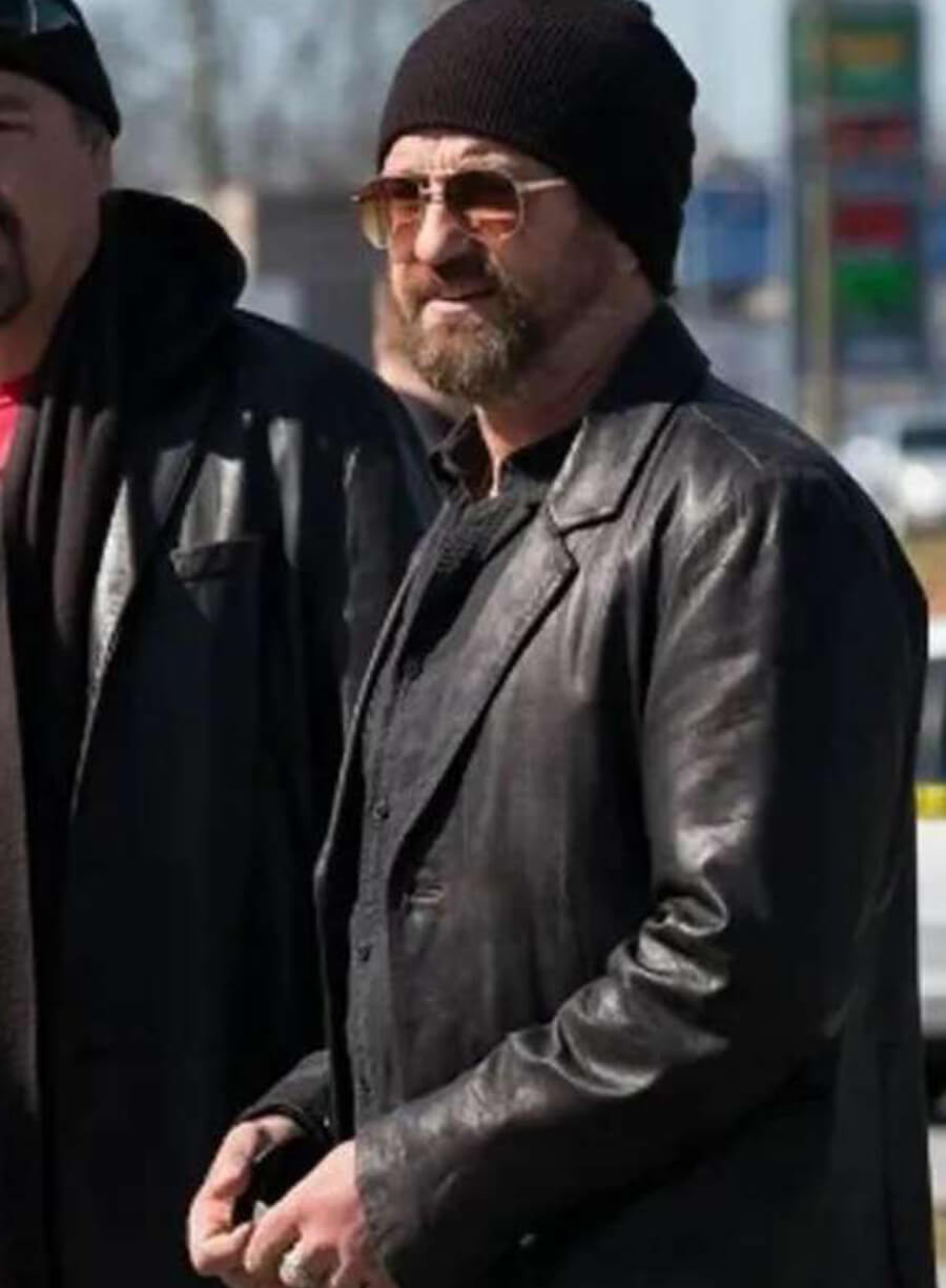 Gerard Butler Den of Thieves 2 2025 Leather Blazer