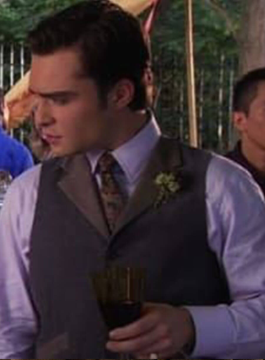 Gossip Girl Chuck Bass Grey Vest