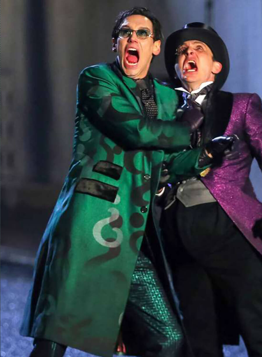 Gotham Season 5 The Riddler Cosplay Green Suit Coat