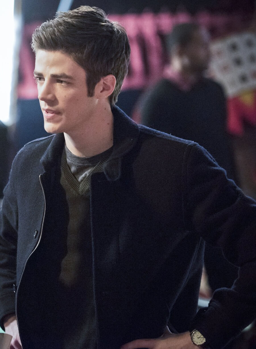 Grant Gustin The Flash Wool Jacket