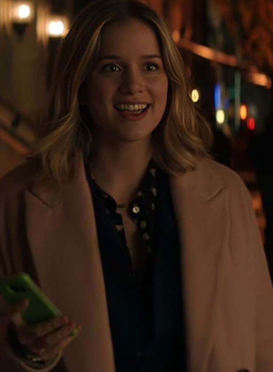 Guinevere Beck Elizabeth Lail You Long Coat