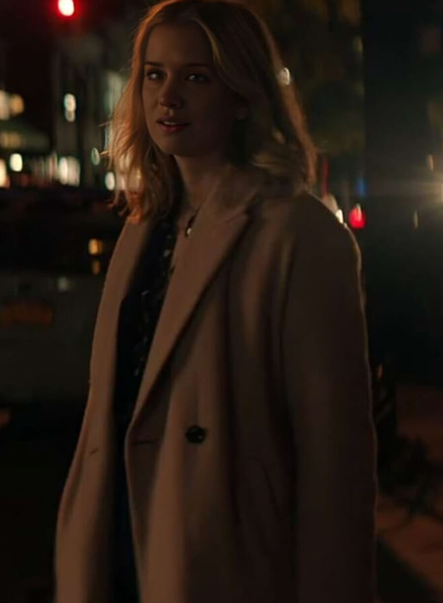 Guinevere Beck Elizabeth Lail You Long Coat