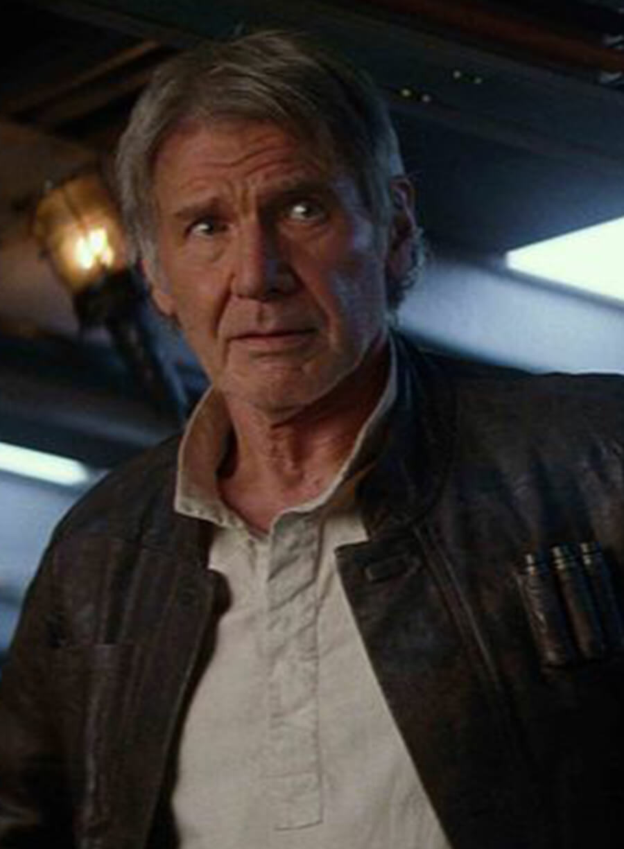 Han Solo Star Wars: The Force Awakens Brown Leather Jacket
