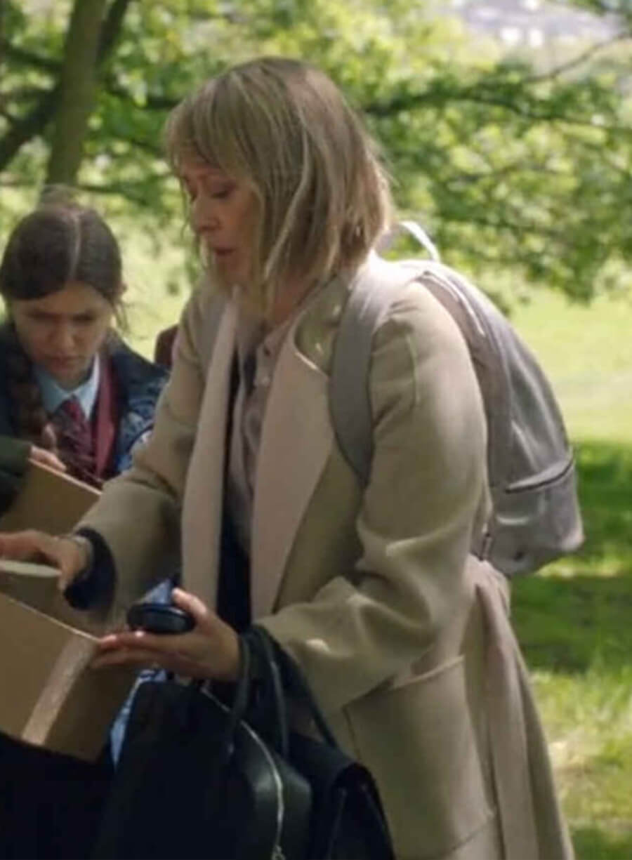 Hannah Stern The Split Off White Wool Coat