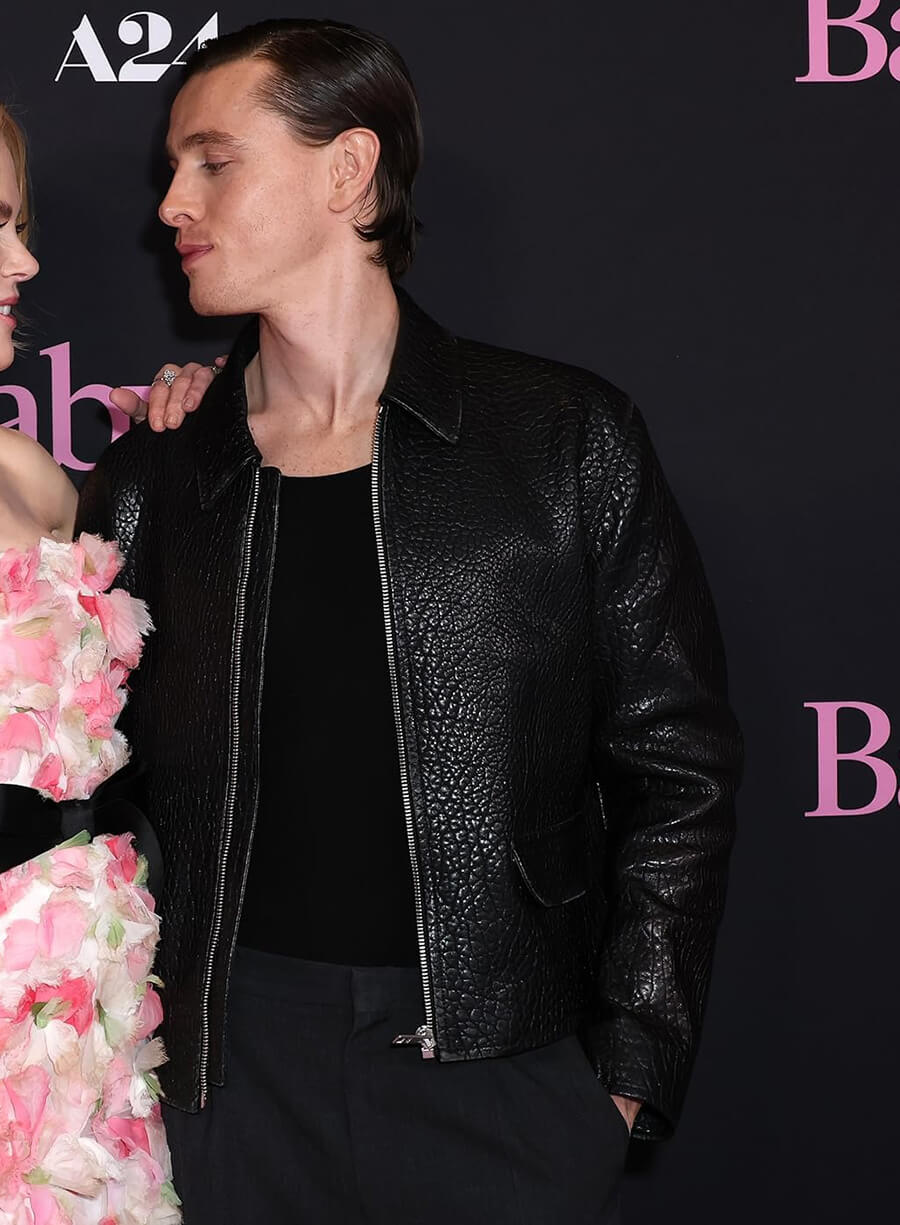 Harris Dickinson Babygirl Premier Leather Jacket