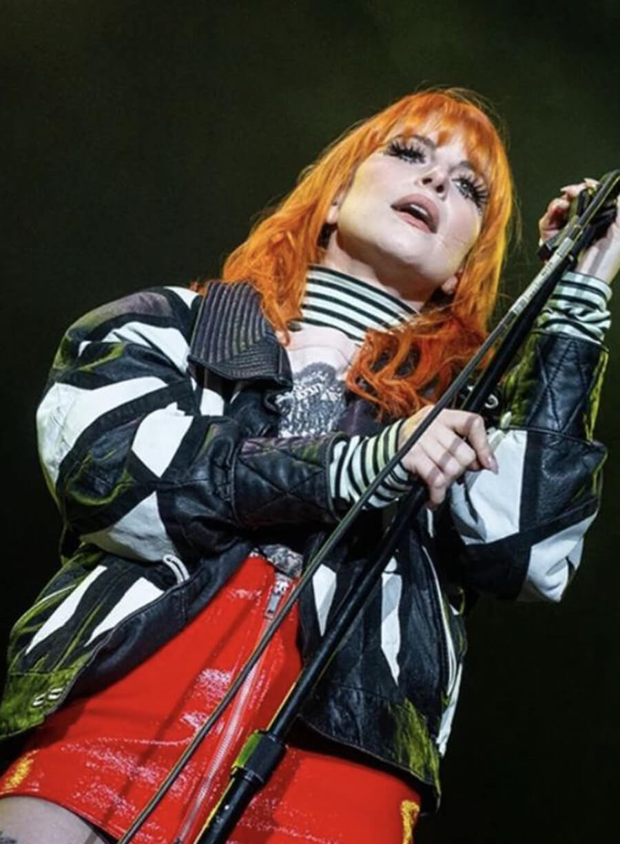 Hayley Williams Black & White Leather Jacket