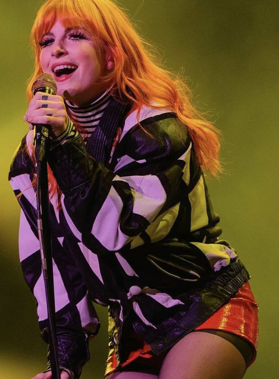 Hayley Williams Black & White Leather Jacket