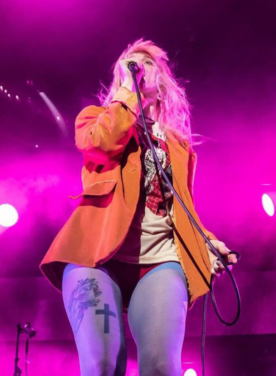Hayley Williams Orange Wool Coat