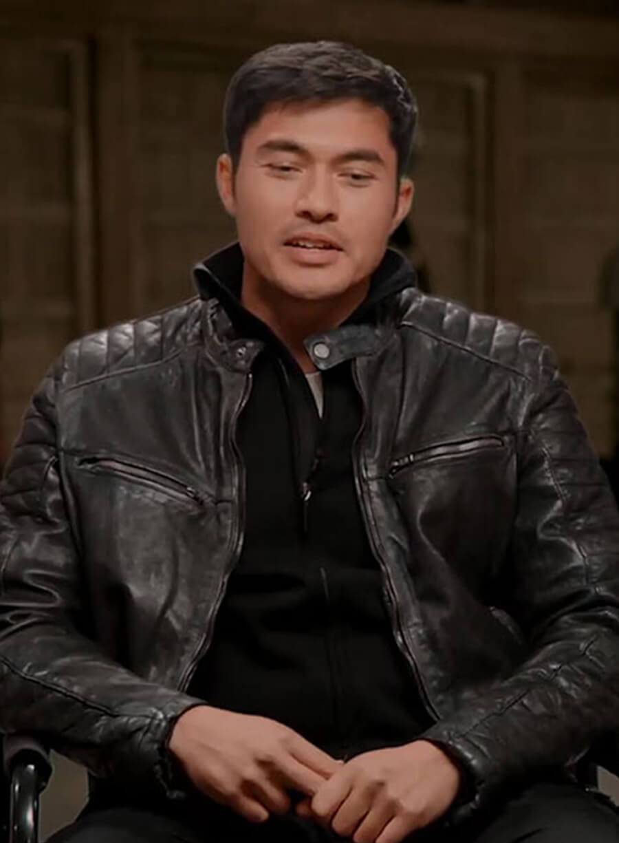 Henry Golding Snake Eyes Black Leather Jacket
