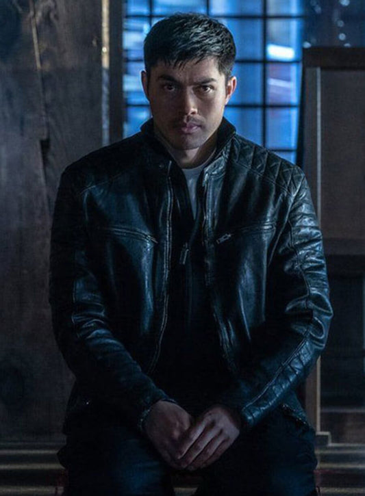 Henry Golding Snake Eyes Black Leather Jacket