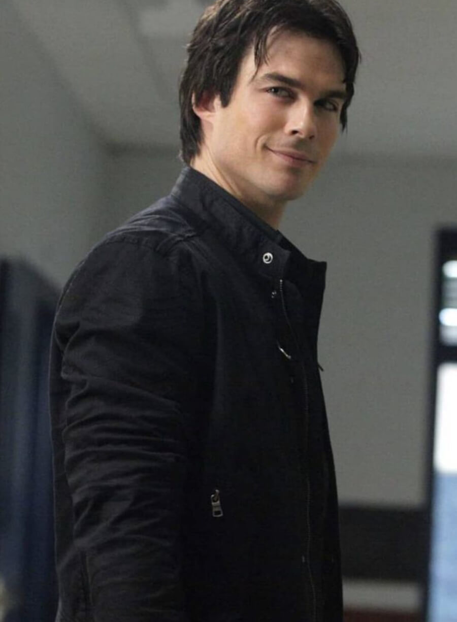 Ian Somerhalder The Vampire Diaries S02 Black Jacket