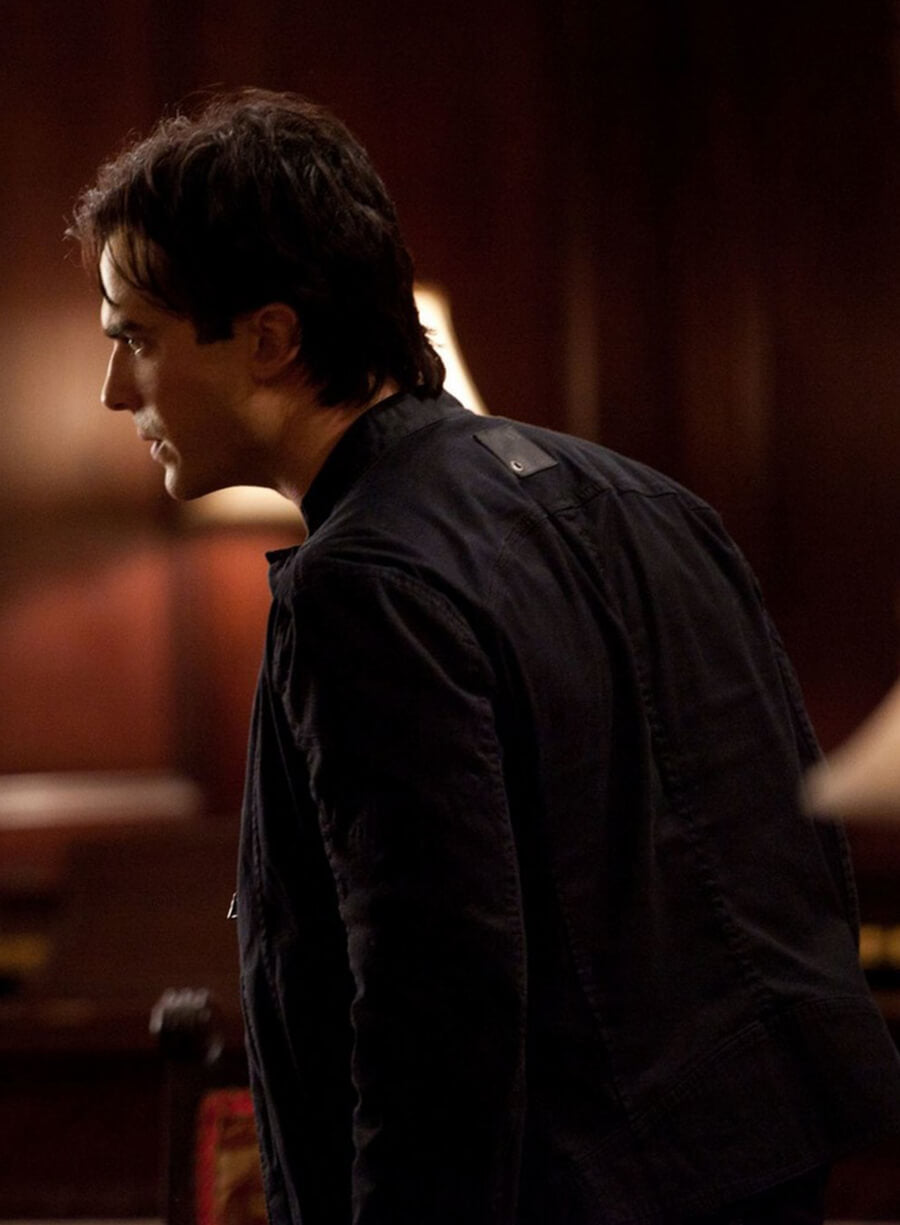 Ian Somerhalder The Vampire Diaries S02 Black Jacket