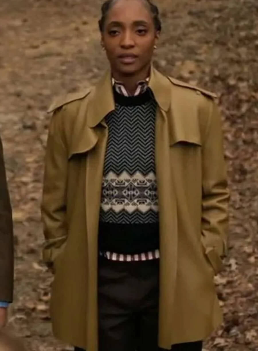 Iantha Richardson Will Trent S03 Brown Leather Coat