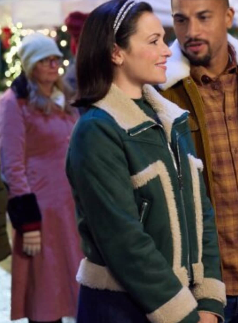Italia Ricci Trading Up Christmas 2024 Green Shearling Jacket