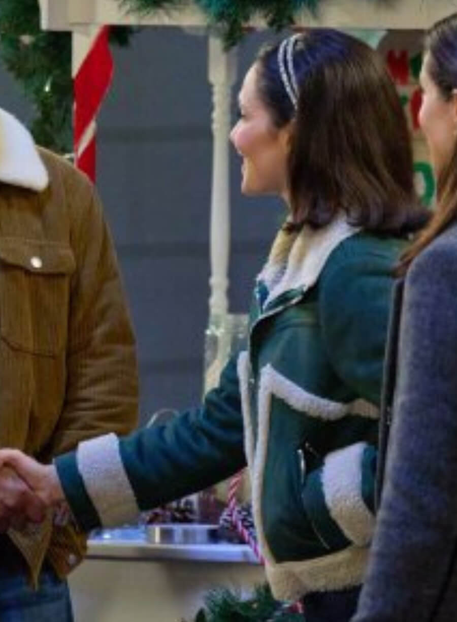 Italia Ricci Trading Up Christmas 2024 Green Shearling Jacket