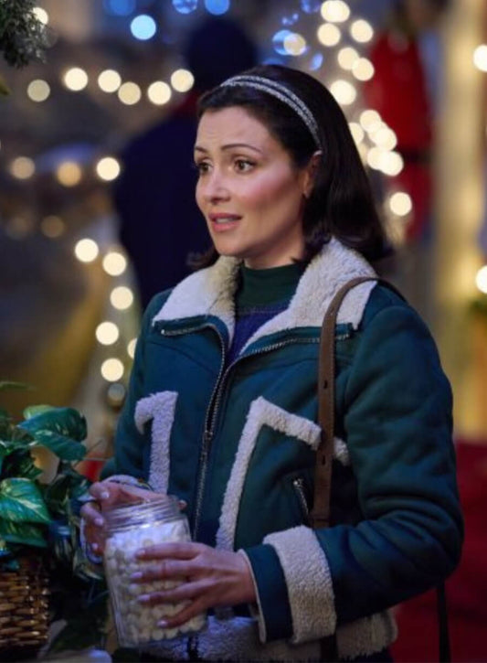 Italia Ricci Trading Up Christmas 2024 Green Shearling Jacket