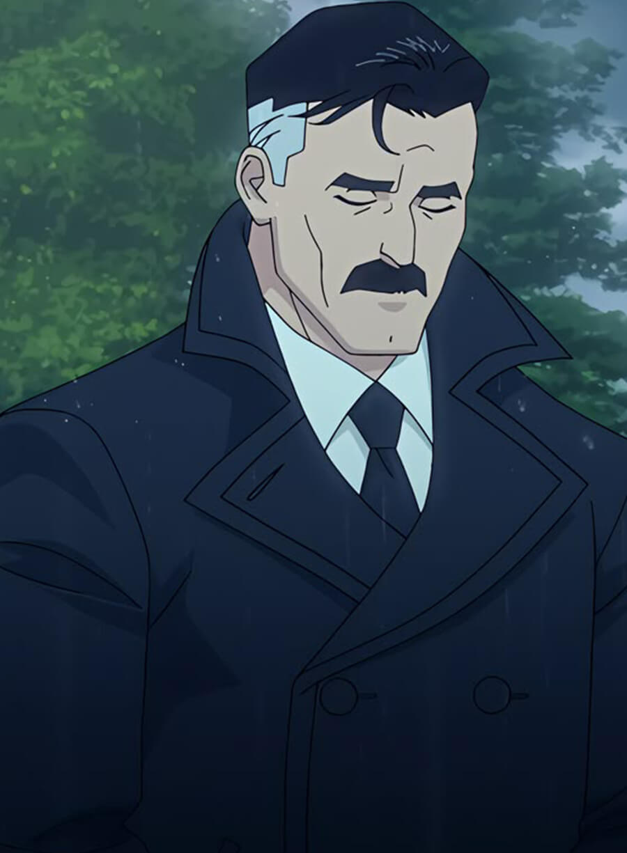 J. K. Simmons Omni Man Invincible Black Wool Coat
