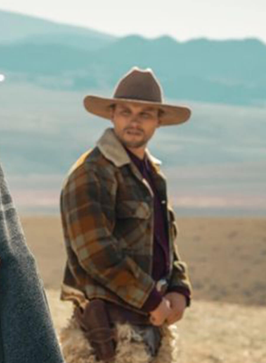 Jack Dutton 1923 Grey Wool Shearling Jacket