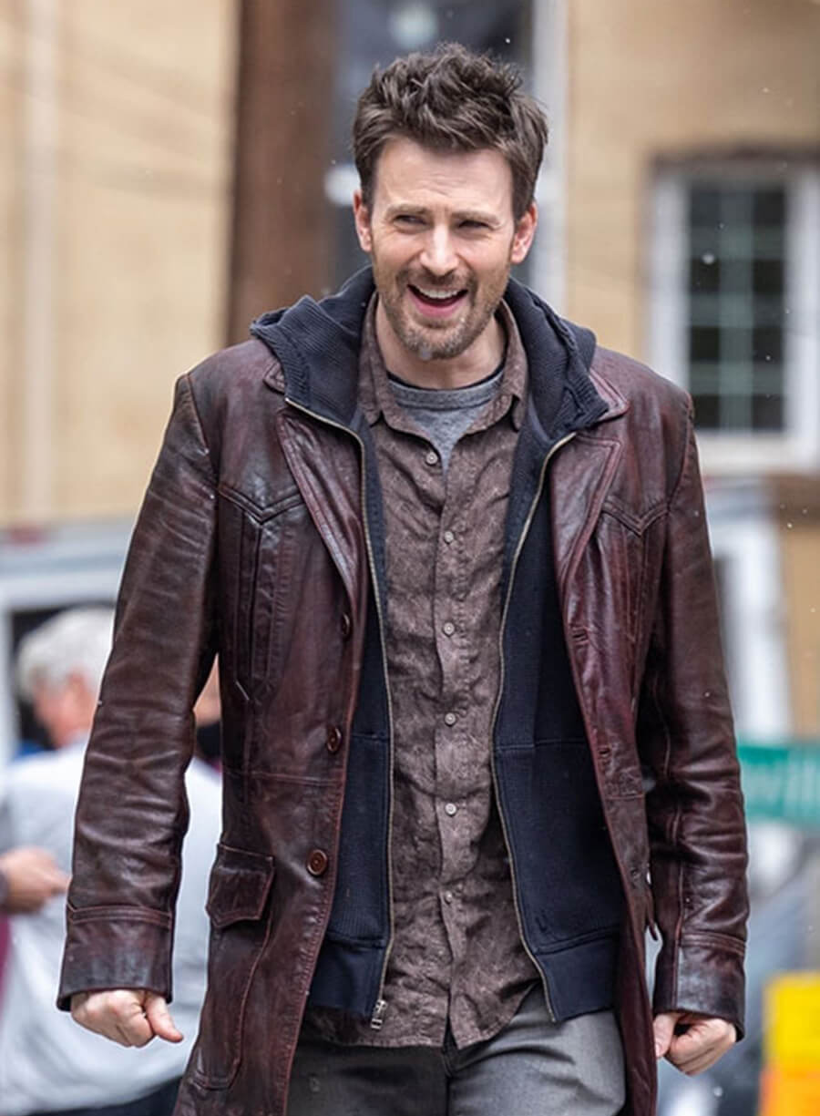 Jack O'Malley Red One Brown Leather Trench Coat