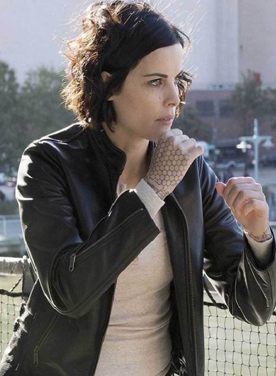 Jaimie Alexander Blindspot Black Leather Jacket