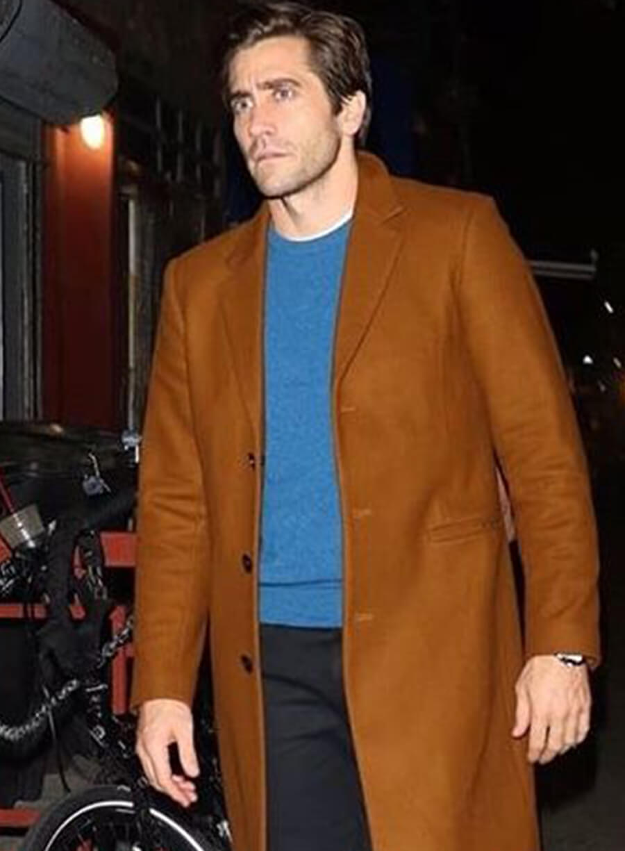 Jake Gyllenhaal Brown Wool Coat